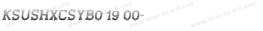 KSUSHXCSYB0 19 00字体转换